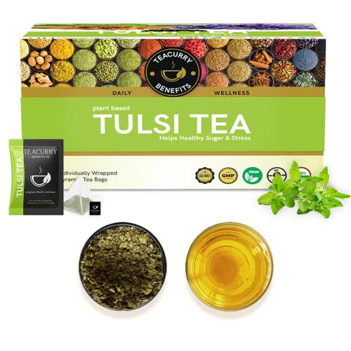 Tulsi Tea – Helps with Sugar Levels, Immunity, Dental Care, BP – Himalayan Basil Leaves