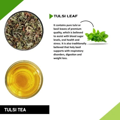 Tulsi Tea – Helps with Sugar Levels, Immunity, Dental Care, BP – Himalayan Basil Leaves