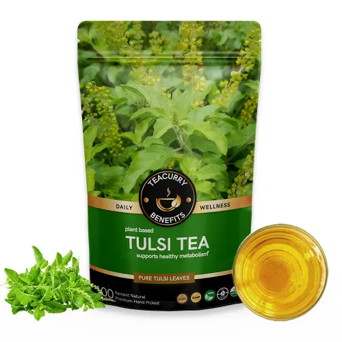 Tulsi Tea – Helps with Sugar Levels, Immunity, Dental Care, BP – Himalayan Basil Leaves