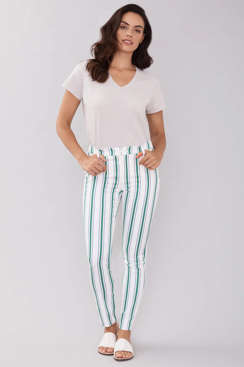 Twiggy Slim Jean - Parallel Stripe: FINAL SALE