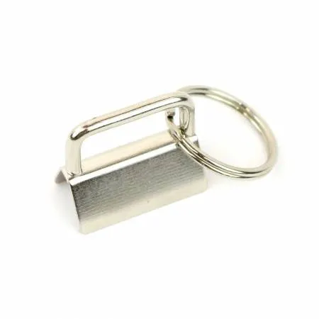 Two Key Fobs 1 inch Nickel - Sallie Tomato