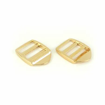 Two Ladder Lock Slider Buckles 1 inch Gold - Sallie Tomato