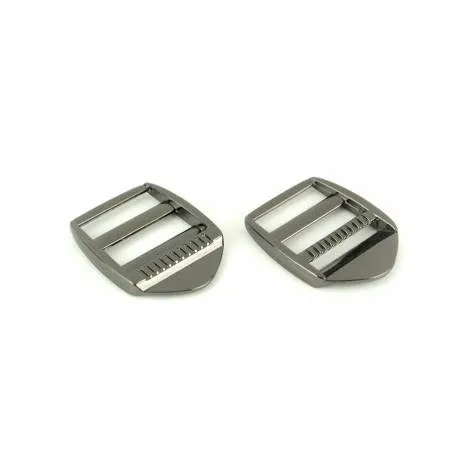Two Ladder Lock Slider Buckles 1 inch Gunmetal - Sallie Tomato