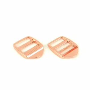 Two Ladder Lock Slider Buckles 1 inch Rose Gold - Sallie Tomato