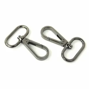 Two Swivel Hooks 1 inch Gunmetal - Sallie Tomato