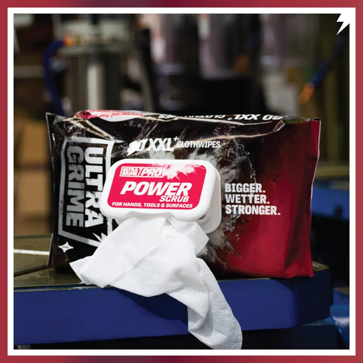 Ultragrime Pro Power Scrub XXL Wipes 80 Pack - IBF