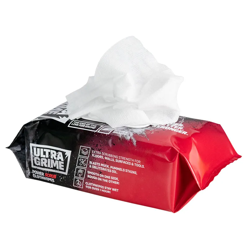 Ultragrime Pro Power Scrub XXL Wipes 80 Pack - IBF