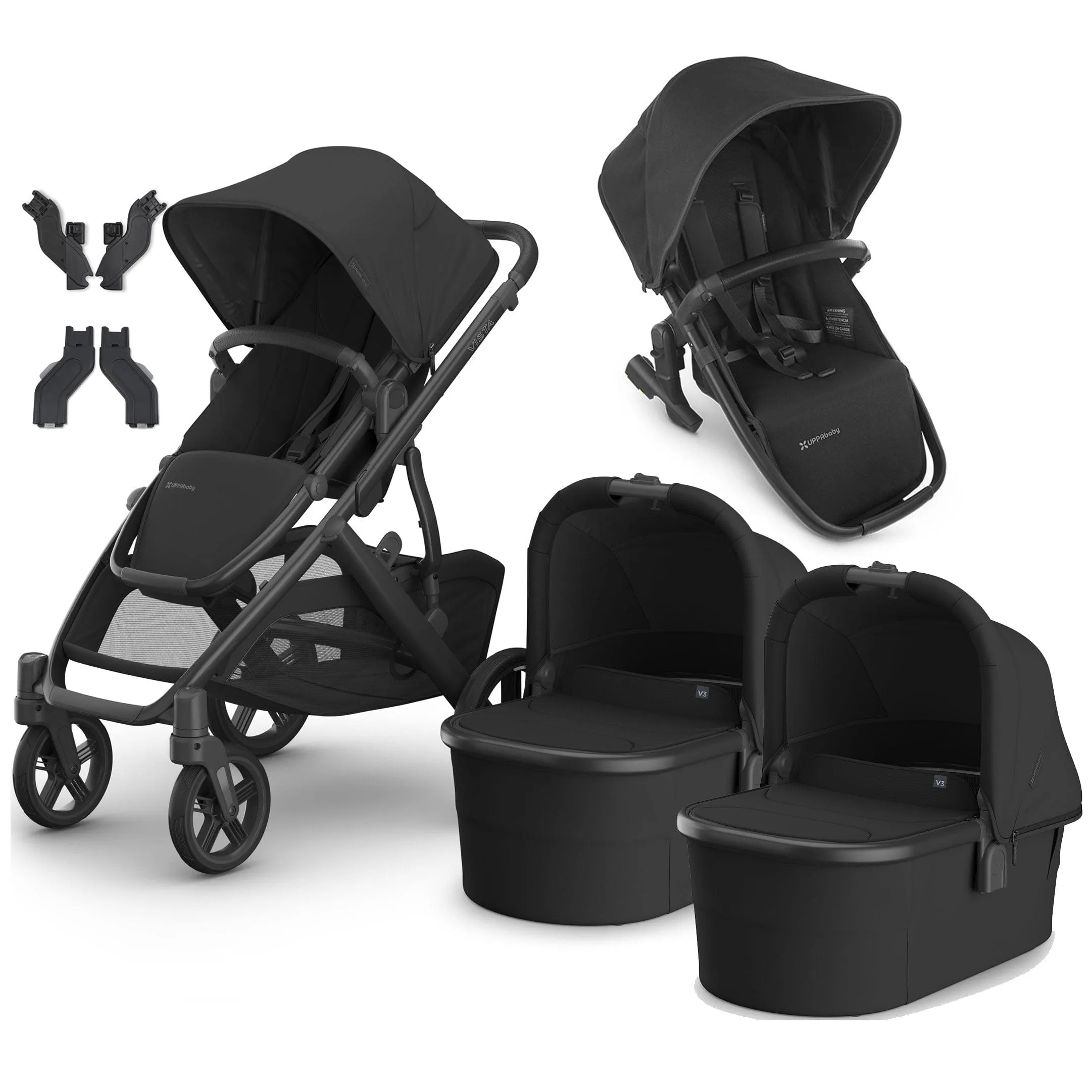 Uppababy Vista V3 Twin Pram - Jake