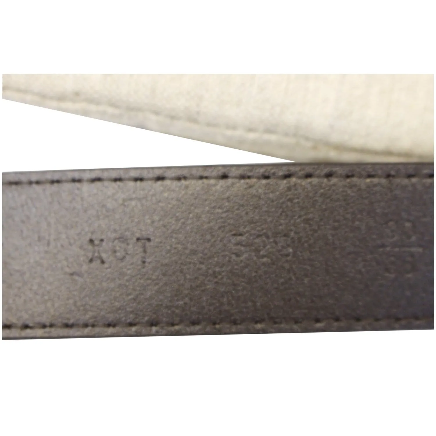 Valentino Logo Dark Brown Leather Belt Size 36