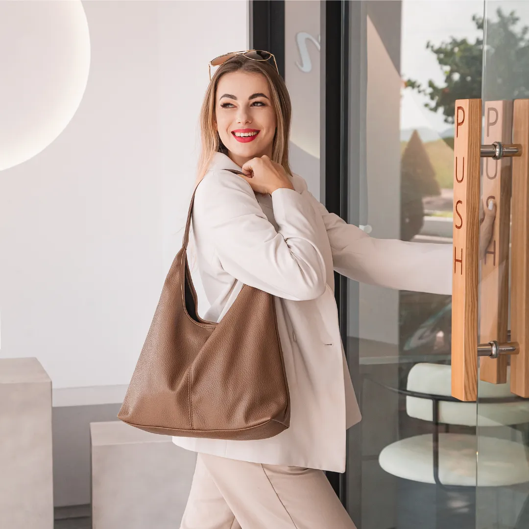 Vegan Leather Hobo Bag