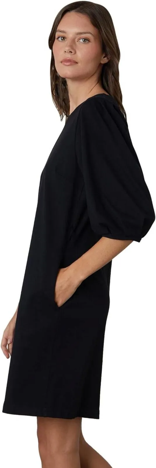 Velvet By Graham & Spencer Daisee Light Structure Cotton Puff Dress Black XL