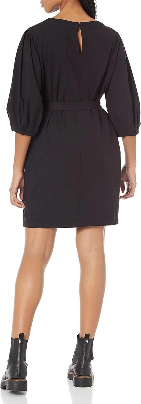 Velvet By Graham & Spencer Daisee Light Structure Cotton Puff Dress Black XL