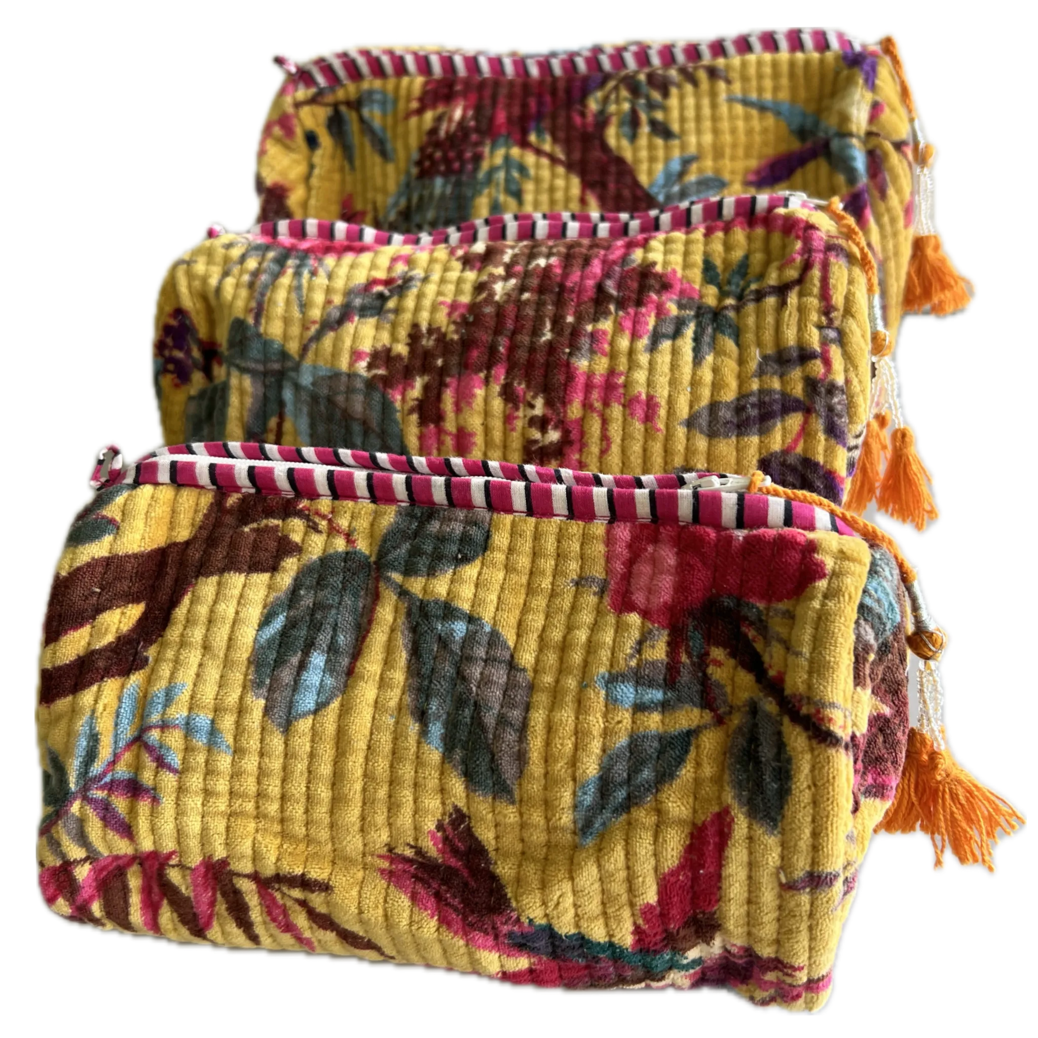 Velvet Gold Cosmetic Bags