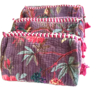 Velvet Purple Cosmetic Bags