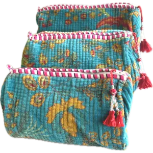 Velvet Turquoise Cosmetic Bag