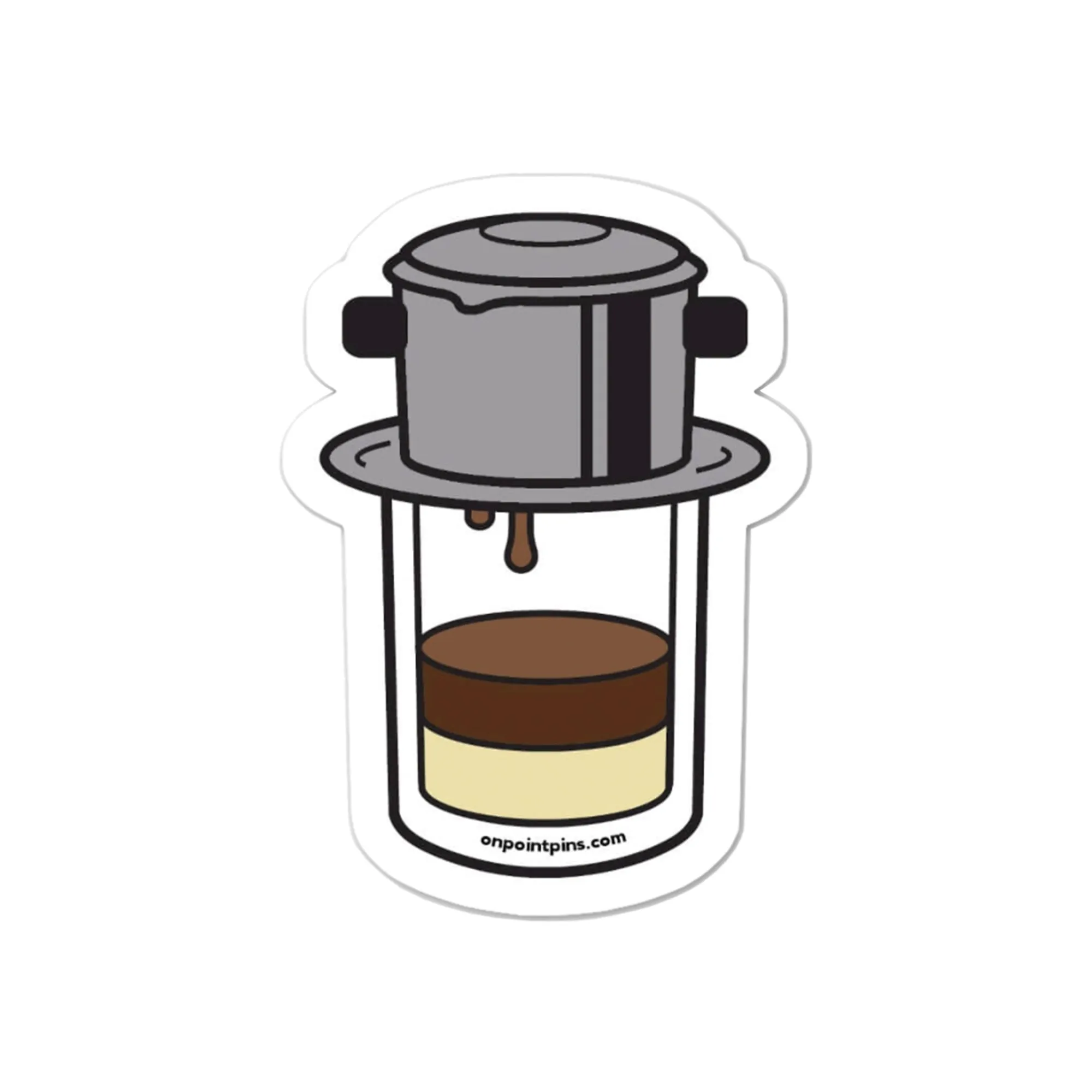 Vietnam: Vietnamese Ice Coffee (Cafe Sua Da) Die Cut Vinyl Sticker