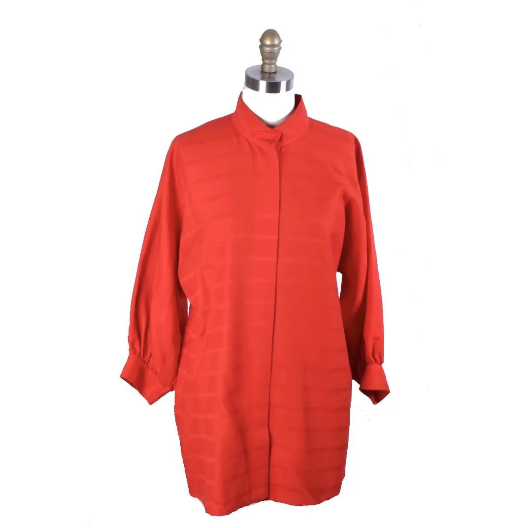Vintage Vuokko Nurmesniemi Finland Orange Wool Tunic 1970s Womens S/M