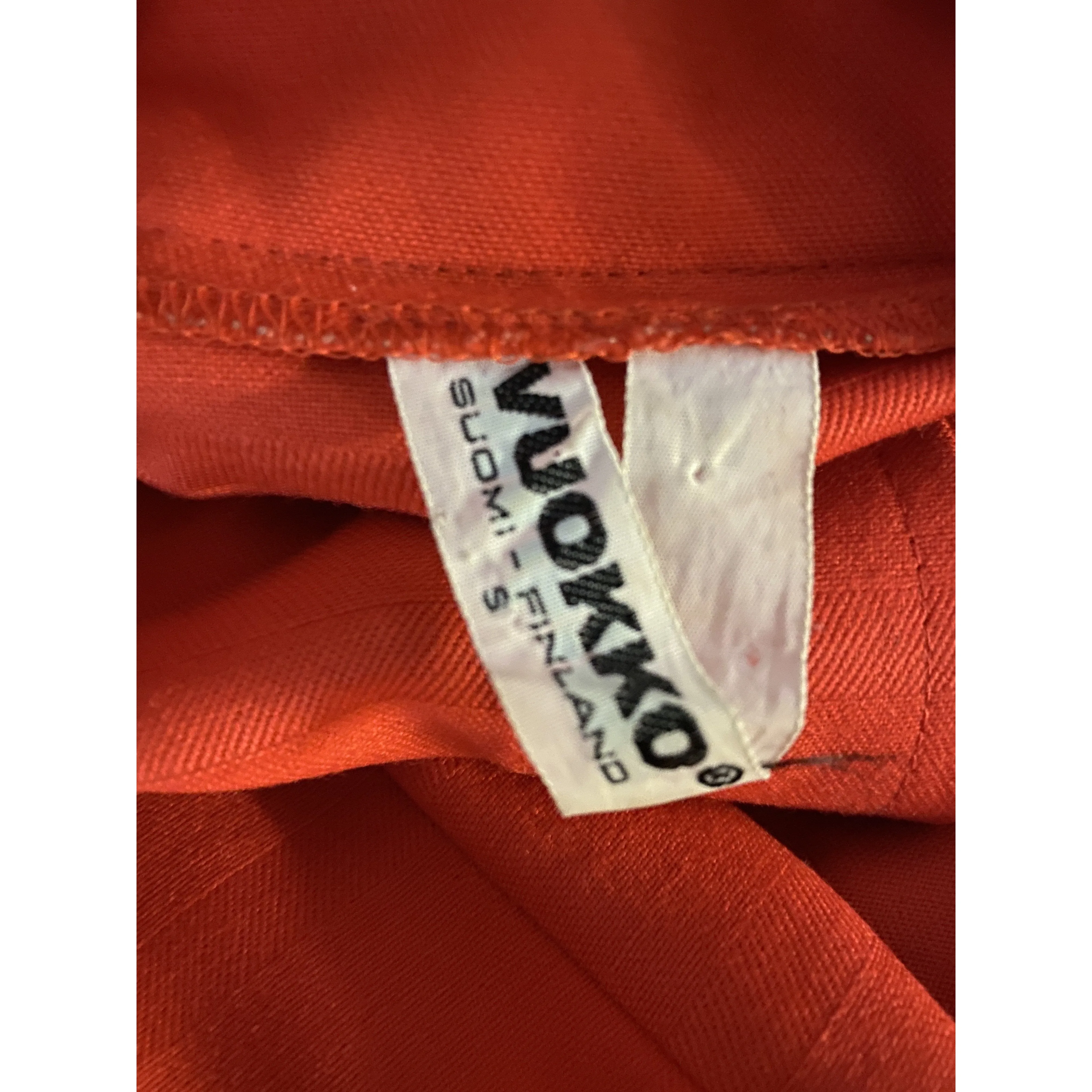 Vintage Vuokko Nurmesniemi Finland Orange Wool Tunic 1970s Womens S/M