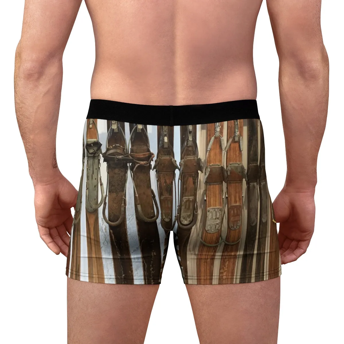 Vintage Wooden Skis - Men's Boxer Briefs