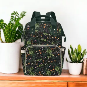 Vintage Woodland Diaper Bag, Dark Nature Diaper Backpack, Dark Forestcore Baby Bag, Witchy Diaper Bag, Naturalist Baby Bag Goblincore Diaper