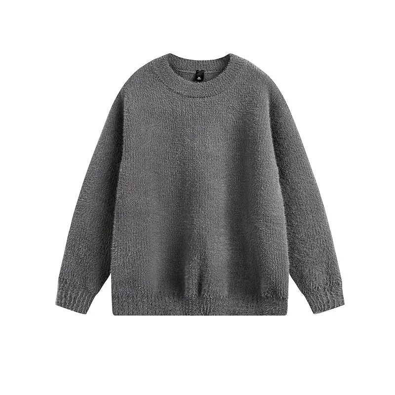 Waterproof Knit Plush Round Neck Sweater