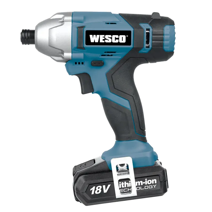 Wesco - 18V Lithium Impact Drill Driver 2x1.5 AH