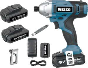 Wesco - 18V Lithium Impact Drill Driver 2x1.5 AH