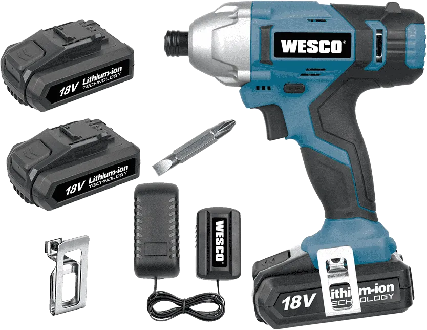 Wesco - 18V Lithium Impact Drill Driver 2x1.5 AH