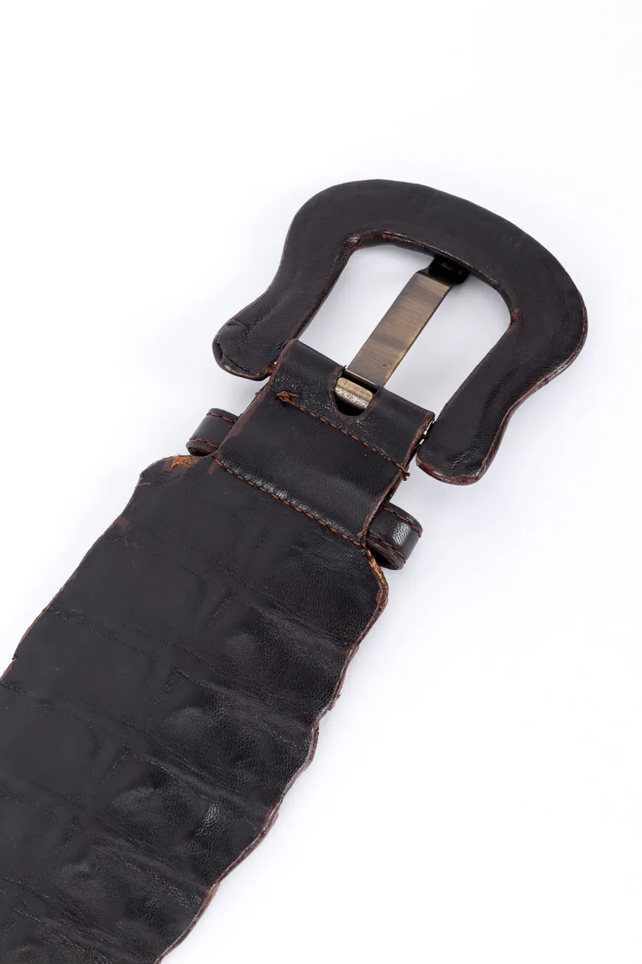 Wide Crocodile Belt