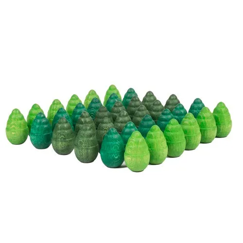 Wood Mandala Trees 36pcs (Greens)