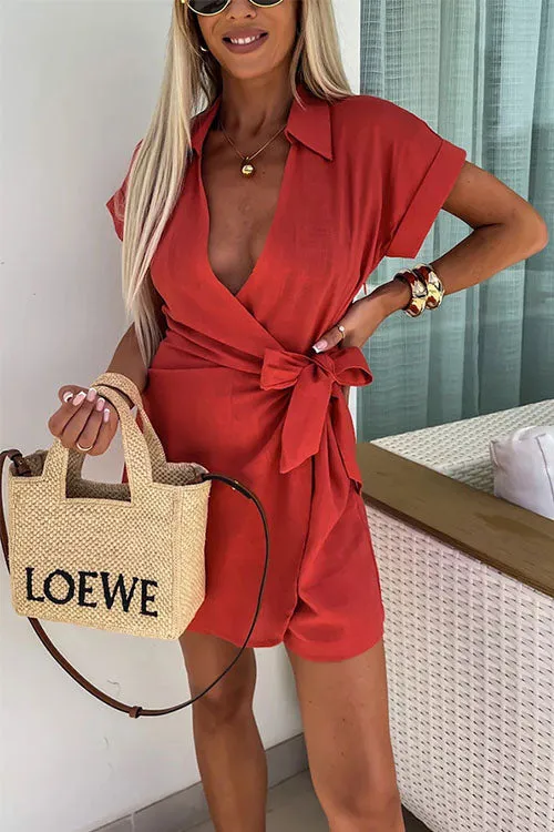 Wrap Mini Dress | V-Neck & Short Sleeve | Chic & Flattering