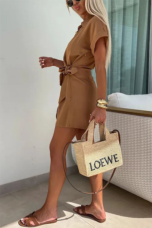 Wrap Mini Dress | V-Neck & Short Sleeve | Chic & Flattering
