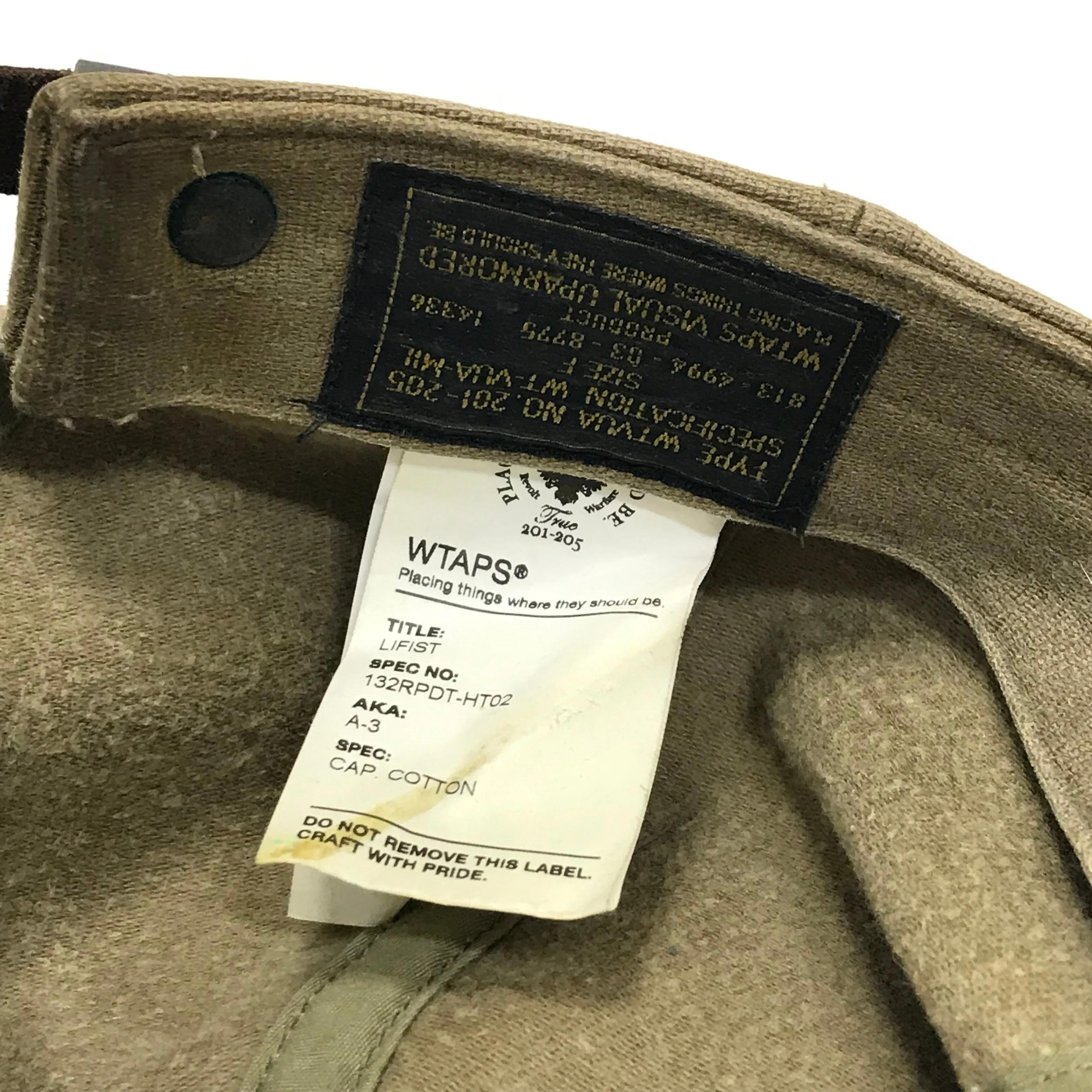 WTaps 13AW A-3 Cap Olive