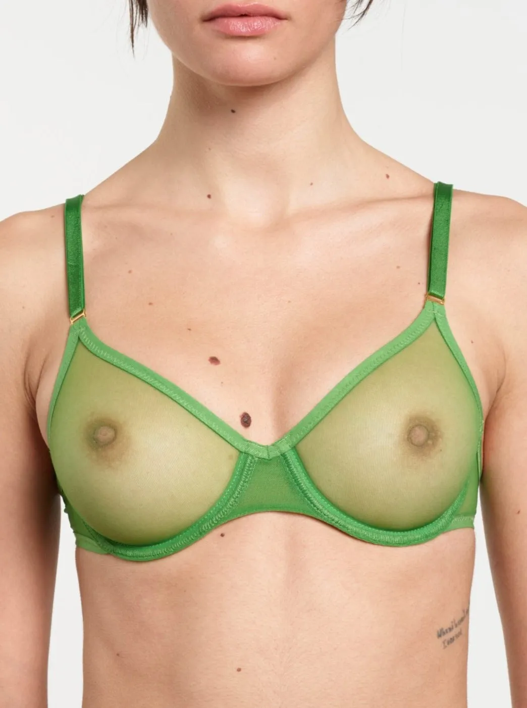 Yasmine Eslami: Jeanne Mesh Underwire Bra - 32F, 34E