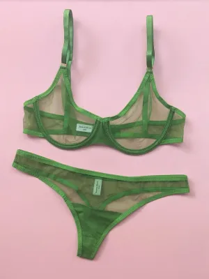 Yasmine Eslami: Jeanne Mesh Underwire Bra - 32F, 34E