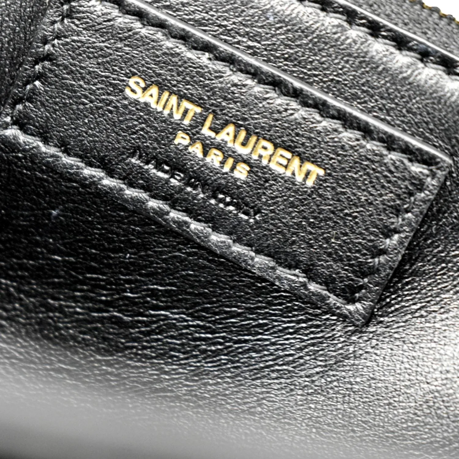 YVES SAINT LAURENT Kate 99 Embossed Alligator Leather Chain Shoulder Bag Black