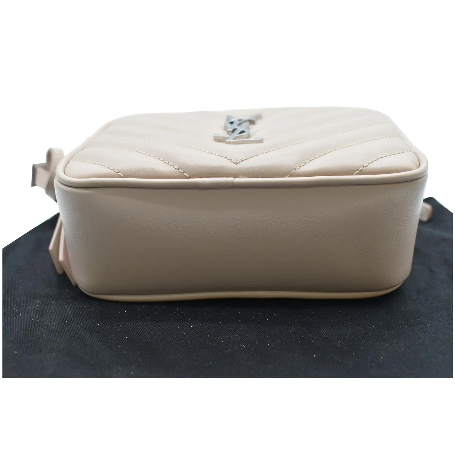 YVES SAINT LAURENT Lou Leather Camera Belt Bag Beige