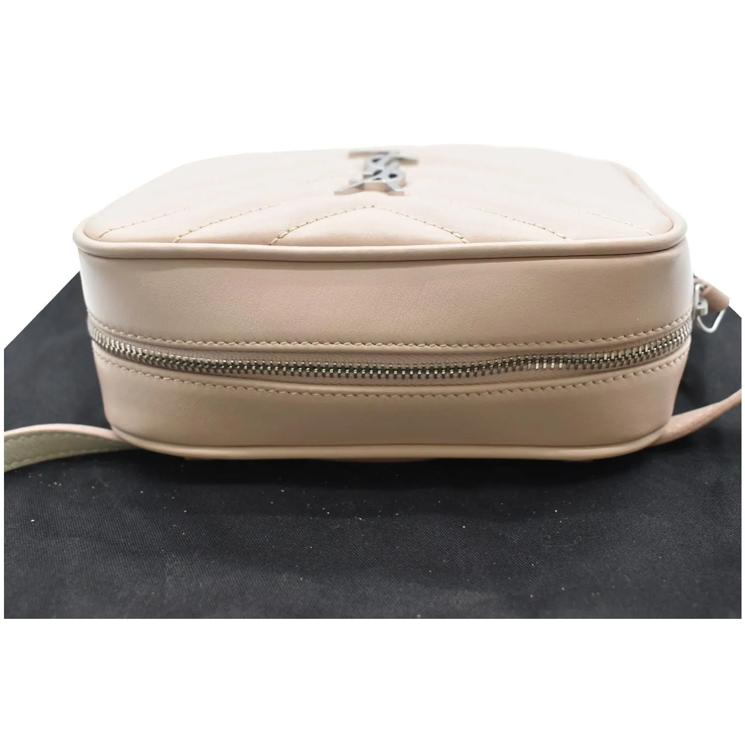 YVES SAINT LAURENT Lou Leather Camera Belt Bag Beige