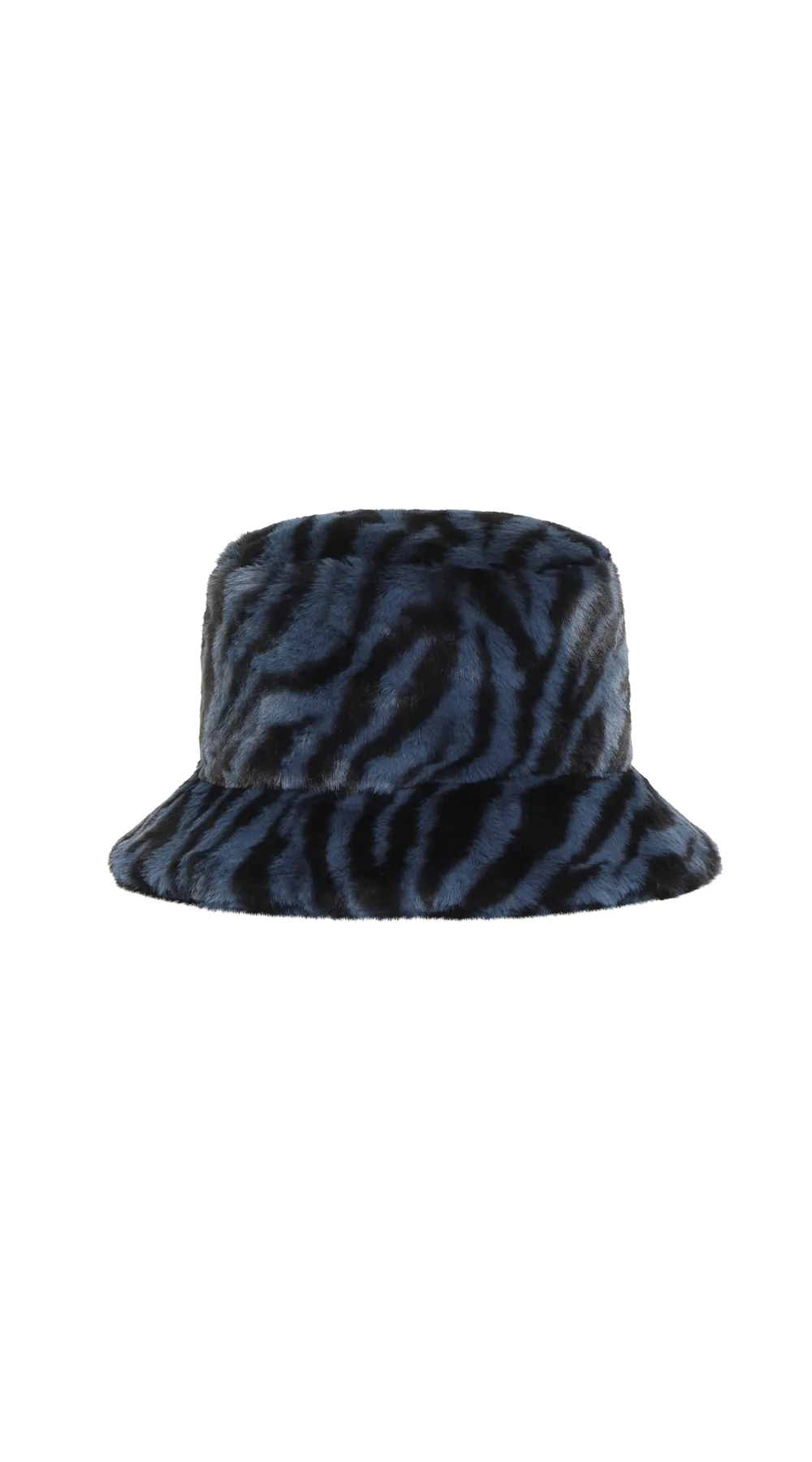 ZEBRA FUR BUCKET BLUE