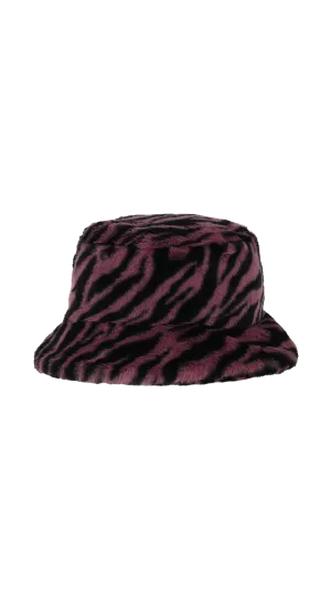 ZEBRA FUR BUCKET PINK