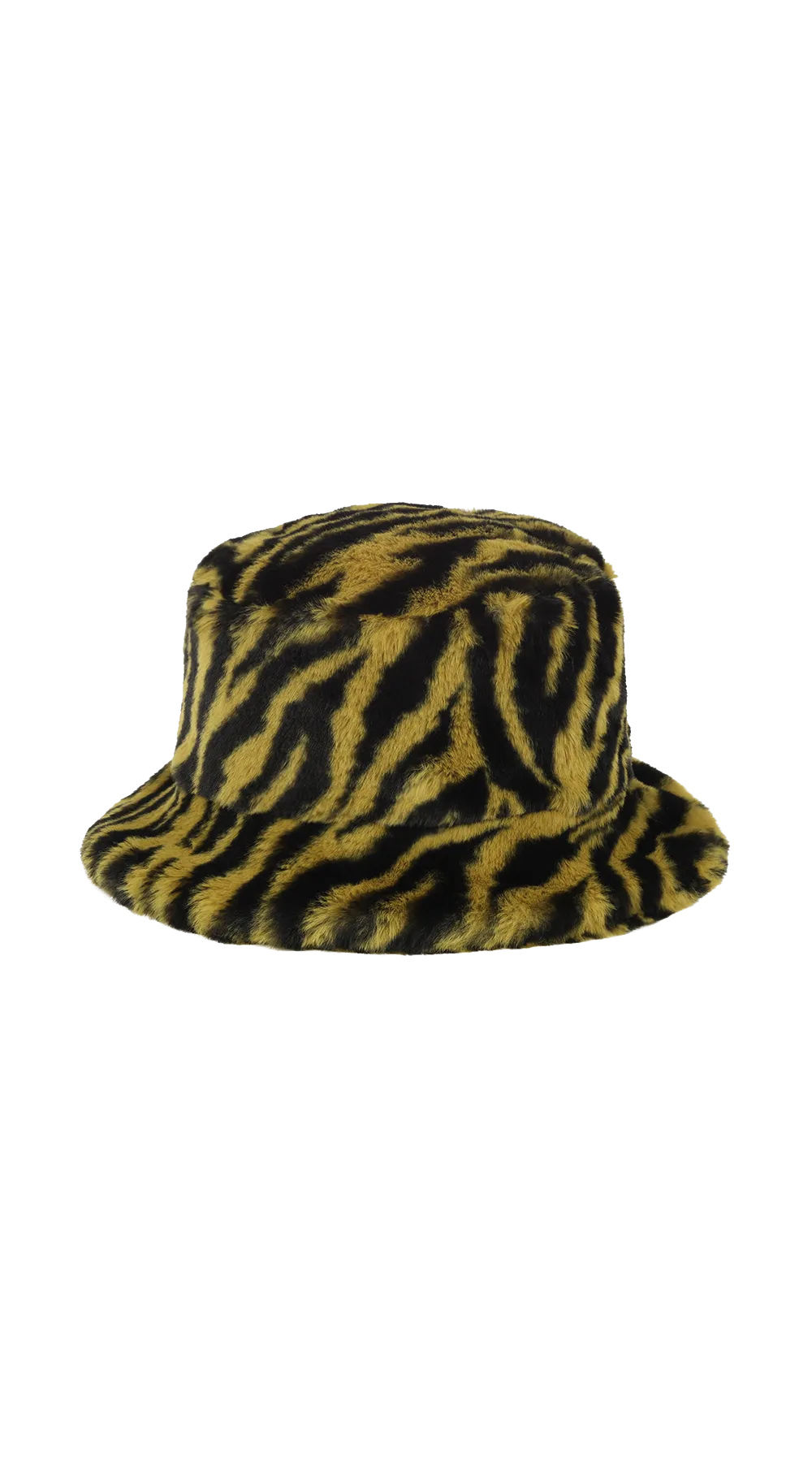 ZEBRA FUR BUCKET YELLOW