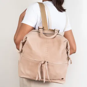 Zinande : Leather Backpack in Gravel Vintage